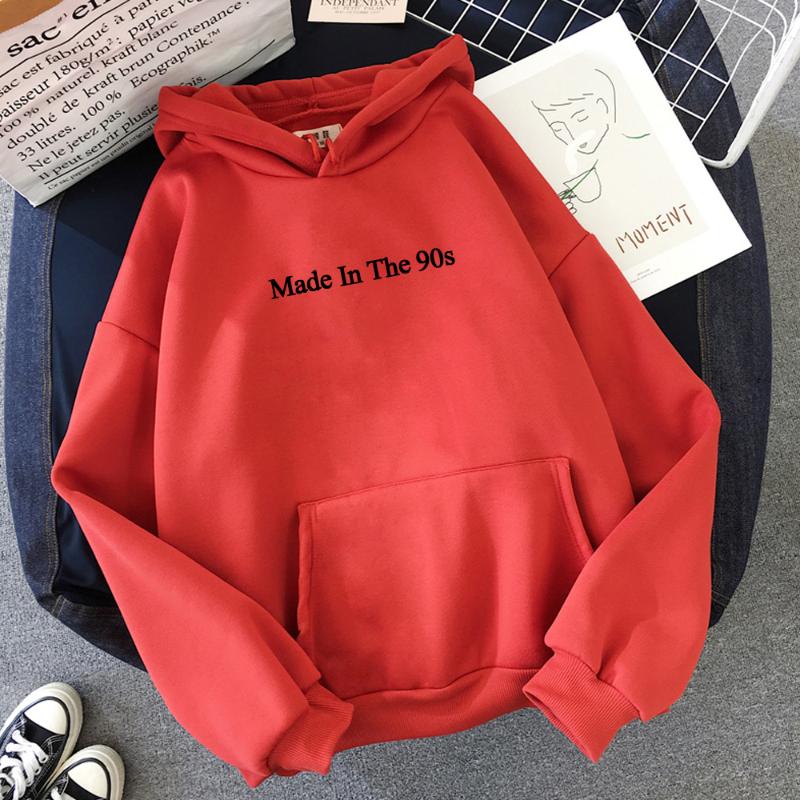 Men's Hoodies & Sweatshirts 2021 Autumn Winter Men Women Made In The 90s Print Cool Oversized Hoodie Sweatshirt Streetwear Boys Girls Pullov