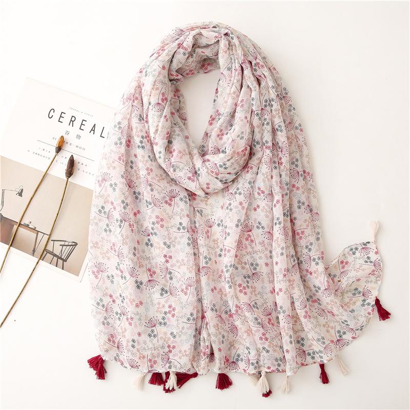 Scarves Soft Cotton Handfeeling Women Shawl Printing Hight Quality Hijab Scarf Wholesales Pashmina Female Bandana