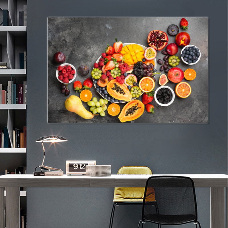Canvas Painting Wall Art Fresh Fruit and Vegetables Kitchen Posters and Prints Wall Picture for Kitchen Room Home Decoration