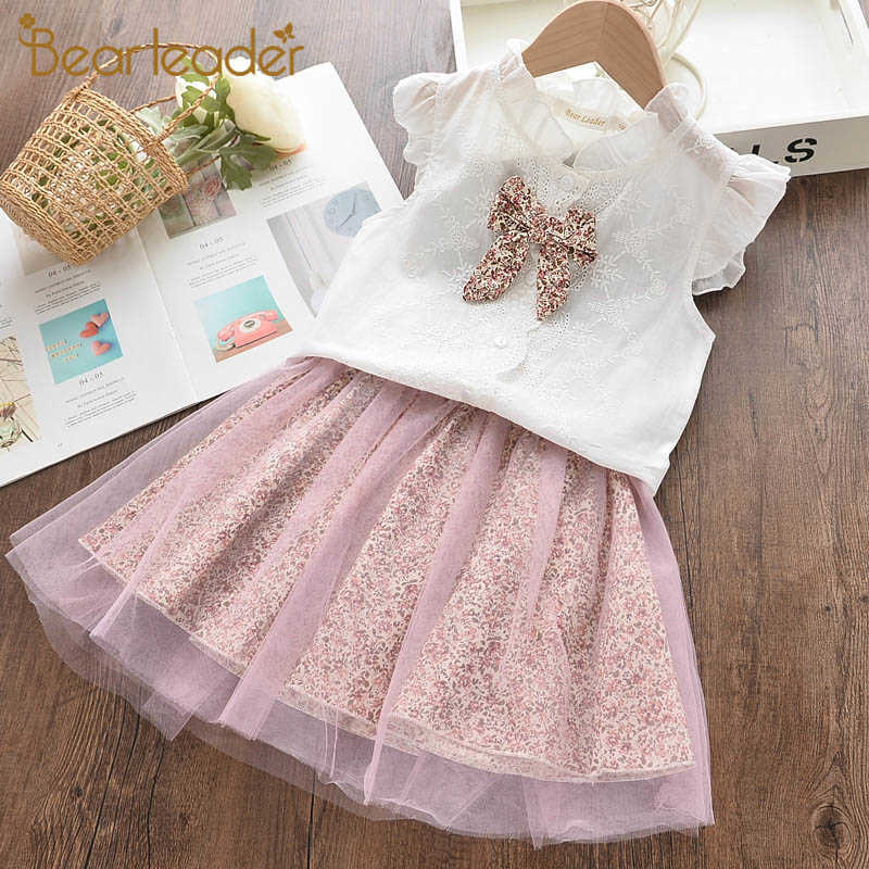 Bear Leader Kids Girl Dress Summer Girls Princess Dress Flowers Pattern Mesh Costumes Girls Bow-knot Vestidos Clothing 210708, Ax1145green 
Bear Leader Kids Girl Dress Summer Girls Princess Dress Flowers Pattern Mesh Costumes Girls Bow-knot Vestidos Clothing 210708, Ax1145green