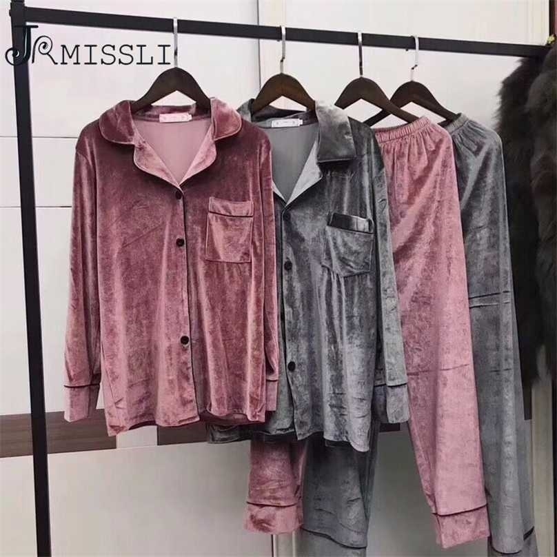 JRMISSLI high quality 5XL Autumn Winter Warm Pajama Set Women pajamas Deep Gold Velvet Homewear Pijama mujer Elegant sleepwear 211109, Pink
JRMISSLI high quality 5XL Autumn Winter Warm Pajama Set Women pajamas Deep Gold Velvet Homewear Pijama mujer Elegant sleepwear 211109, Pink