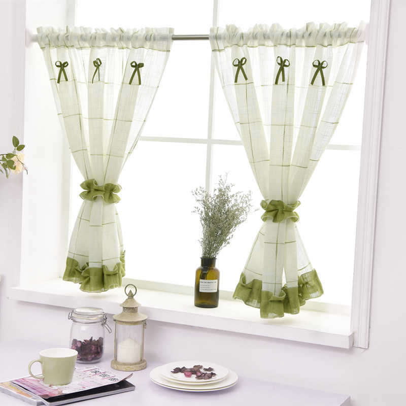 Short Curtains For Kitchen Yarn Dyed Plaid Linen Tulle Curtain for Living Room Bedroom White Blinds on Window Home Decor rideau 210712, 1pc curtain
Short Curtains For Kitchen Yarn Dyed Plaid Linen Tulle Curtain for Living Room Bedroom White Blinds on Window Home Decor rideau 210712, 1pc curtain