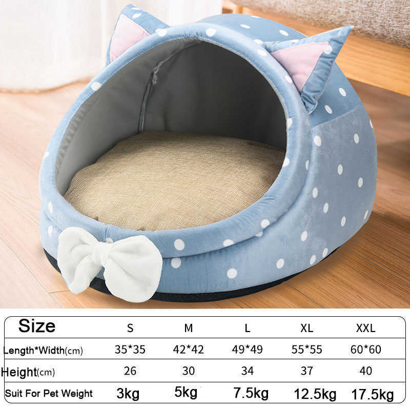 Pet House Puppy Kennel Mat For Dogs Animals Cat Kitten Nest Foldable Small Dogs Basket Teddy Chihuahua Cave Dog Bed 211009