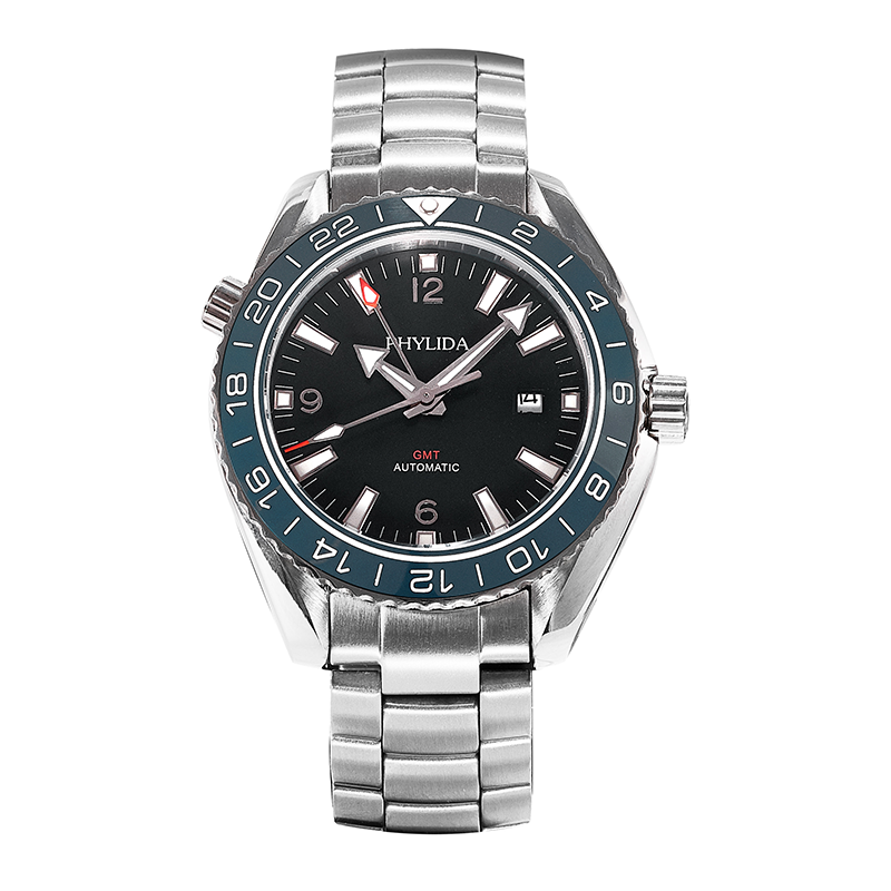 Wristwatches Men's 43.5mm GMT Dual-Time Automatic Watch Sea Ocean Homage Sapphire Crystal Blue Ceramic Bezel Insert White Number, No logo
Wristwatches Men's 43.5mm GMT Dual-Time Automatic Watch Sea Ocean Homage Sapphire Crystal Blue Ceramic Bezel Insert White Number, No logo