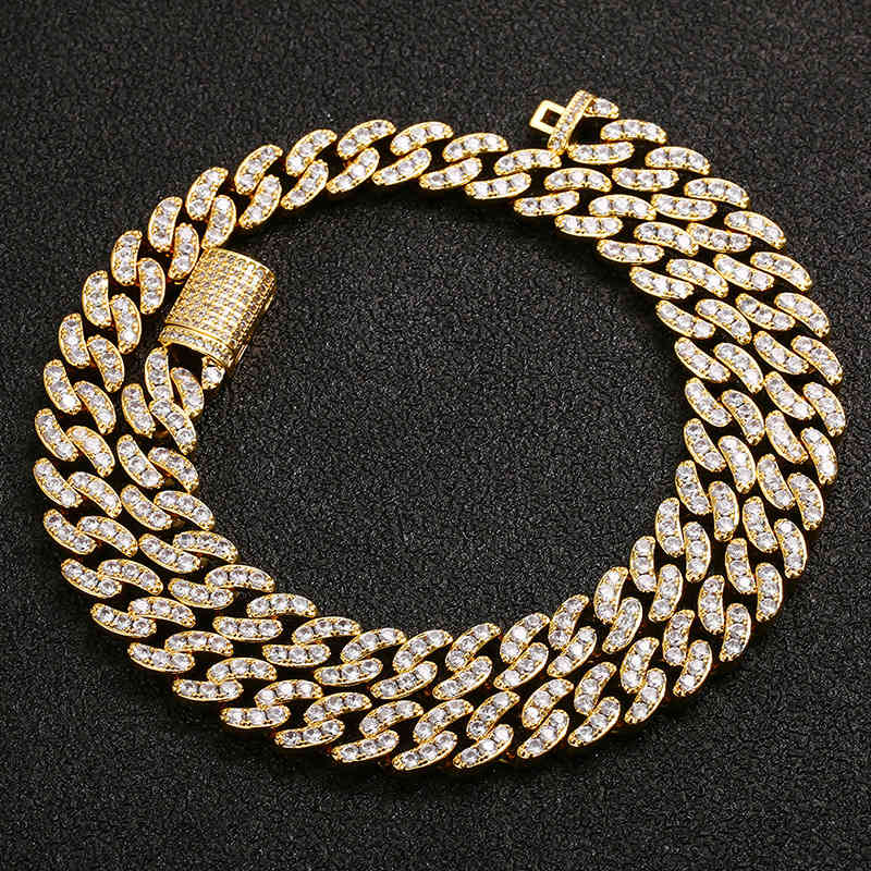 HIP Hop Claw Set 3A+CZ Stone Bling Iced Out 8mm wide Solid Round Cuban Curb Miami Link Chain Necklaces for Men Rapper Jewelry X0509
HIP Hop Claw Set 3A+CZ Stone Bling Iced Out 8mm wide Solid Round Cuban Curb Miami Link Chain Necklaces for Men Rapper Jewelry X0509