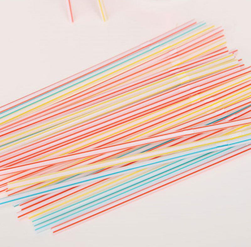 100pcsbag Disposable Plastic Drinking Straws 20805cm Multicolor Bendy Drink Straw For Party Bar Pub Club Restaurant2201571