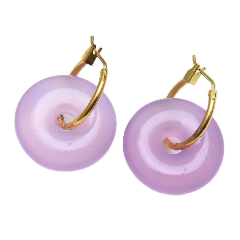 Dangle & Chandelier GuaiGuai Jewelry Circle Ring Lavender Agates Chalcedony Snap Closure Gold Plated Hook Earrings For Women, Silver
Dangle & Chandelier GuaiGuai Jewelry Circle Ring Lavender Agates Chalcedony Snap Closure Gold Plated Hook Earrings For Women, Silver