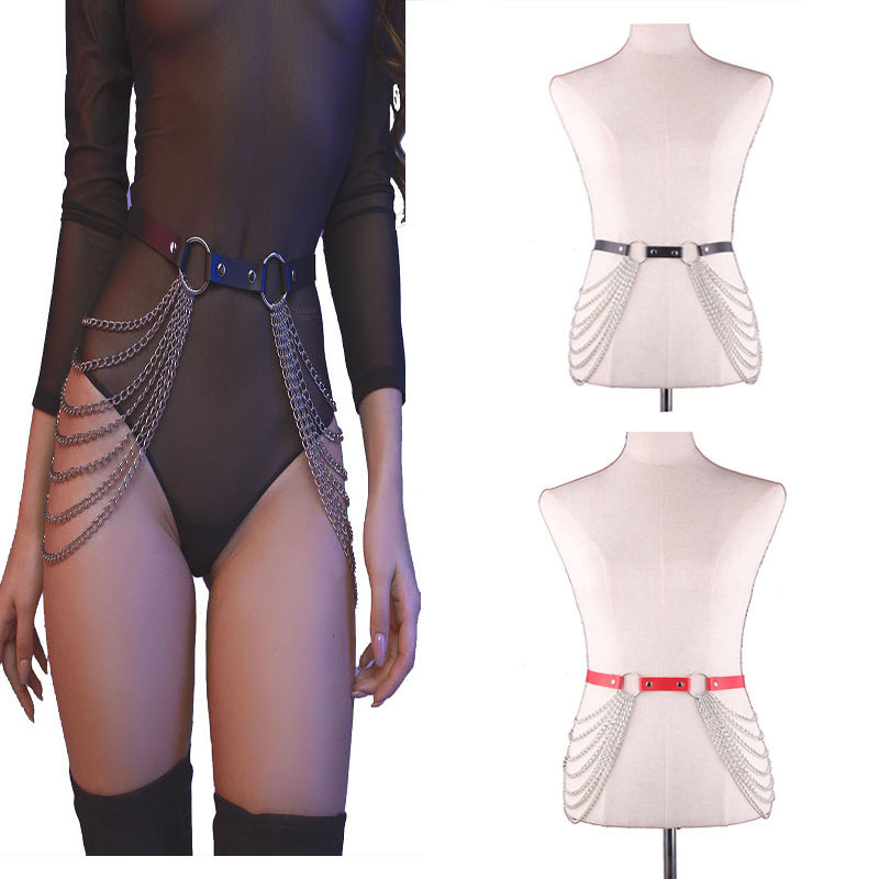 Popular and versatile PU belt strap punk style exaggerated multi-layer chain sexy tassel waist chain waist ornament
Popular and versatile PU belt strap punk style exaggerated multi-layer chain sexy tassel waist chain waist ornament