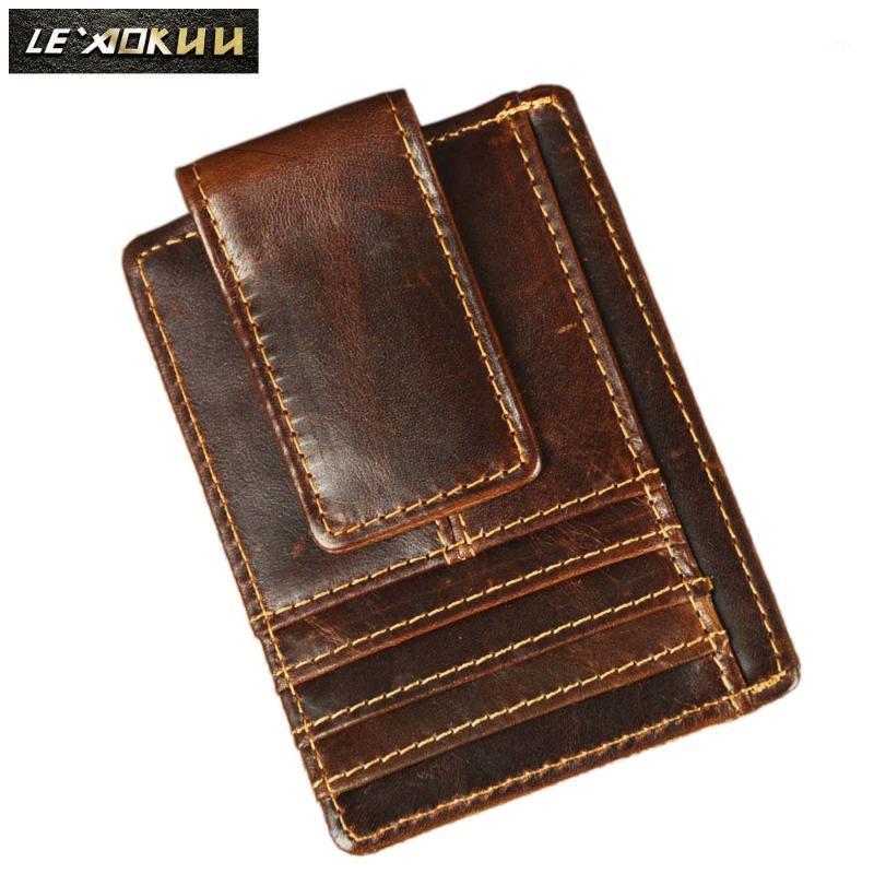 Wallets Real Leather Magnetic Money Clip Men Gift Wallet Card Po Holder Case Design Handy Front Pocket Mini Purse Male 1015-c1, Black
Wallets Real Leather Magnetic Money Clip Men Gift Wallet Card Po Holder Case Design Handy Front Pocket Mini Purse Male 1015-c1, Black