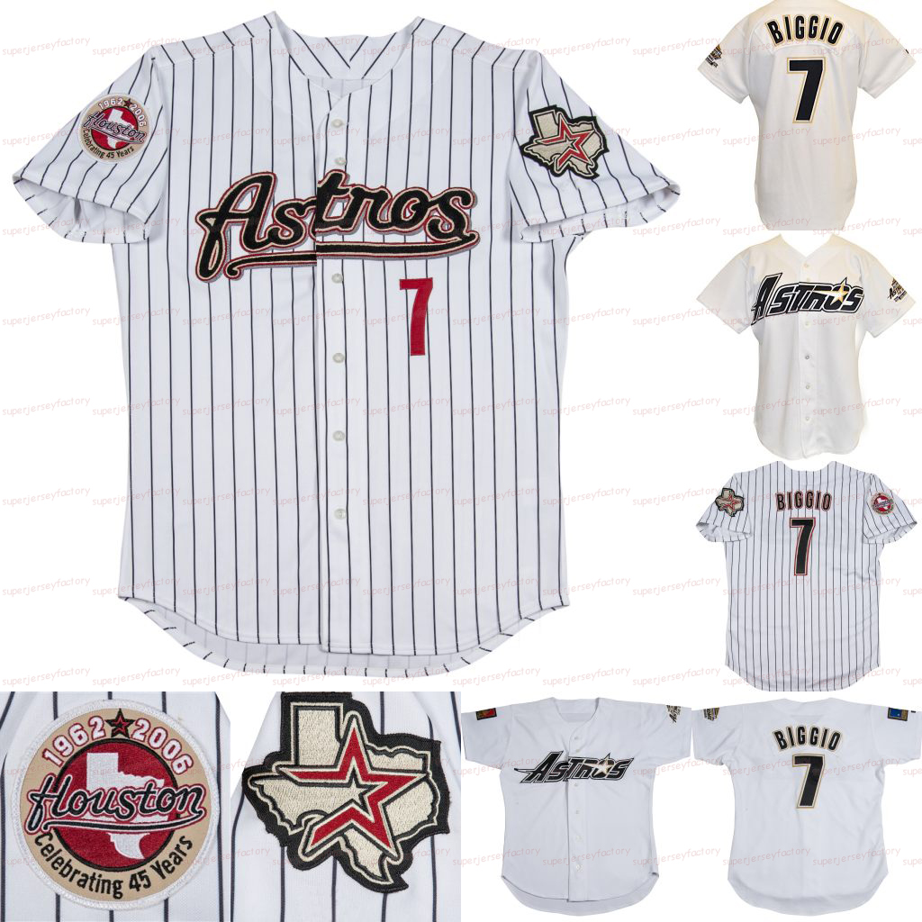 #7 Craig Biggio Retro Baseball Jerseys Home With 45th Anniversary Team Patch 2007 1995 2006 1994 White Stitched Shirts
#7 Craig Biggio Retro Baseball Jerseys Home With 45th Anniversary Team Patch 2007 1995 2006 1994 White Stitched Shirts