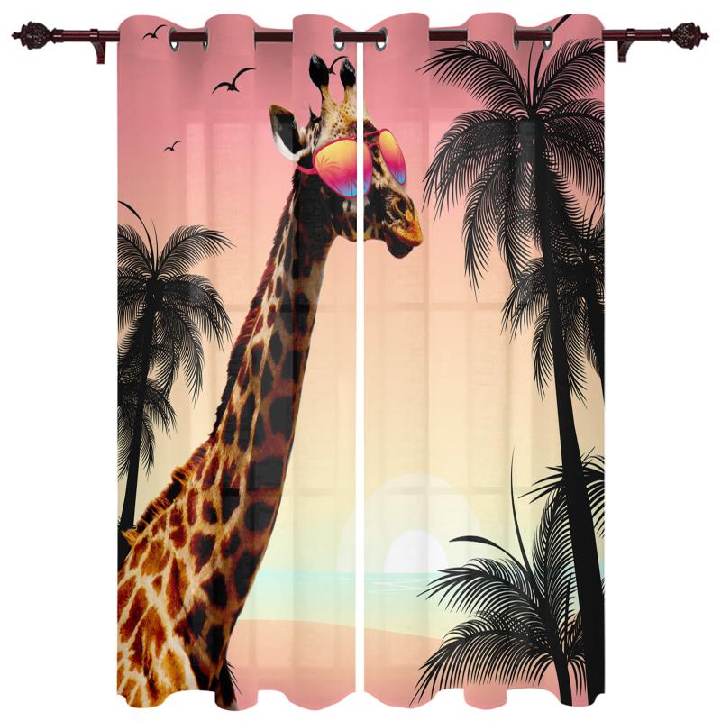 Luxury Modern Window Curtains Giraffe Palm Trees Sunset Bedroom Living Room Dining Translucent Beautiful Curtain & Drapes
Luxury Modern Window Curtains Giraffe Palm Trees Sunset Bedroom Living Room Dining Translucent Beautiful Curtain & Drapes