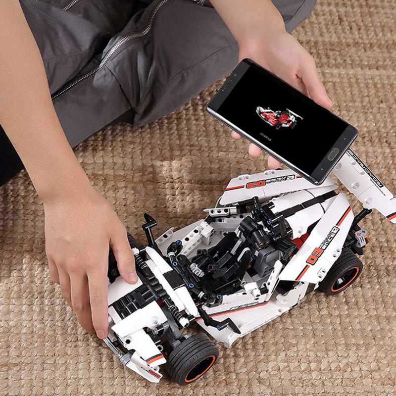 MITU Xiaomi smart building blocks road racing children's toy electric mobile phone control smart remote control Lego parts gift