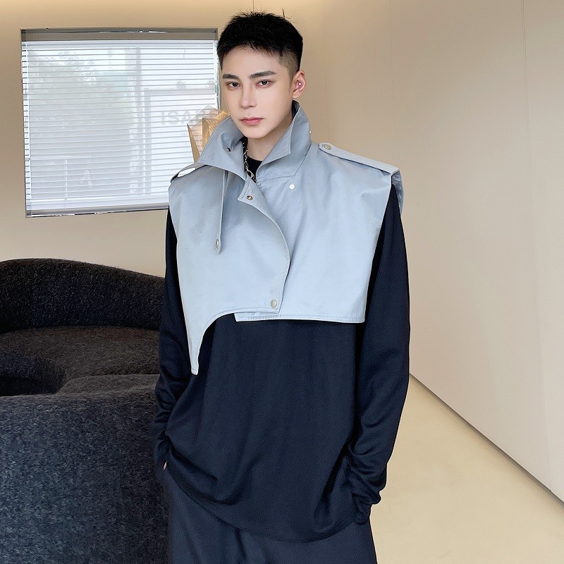 Men Streetwear Short Vest Coat Man Trend Fashion Loose Casual Waistcoat Jacket, Black
Men Streetwear Short Vest Coat Man Trend Fashion Loose Casual Waistcoat Jacket, Black
