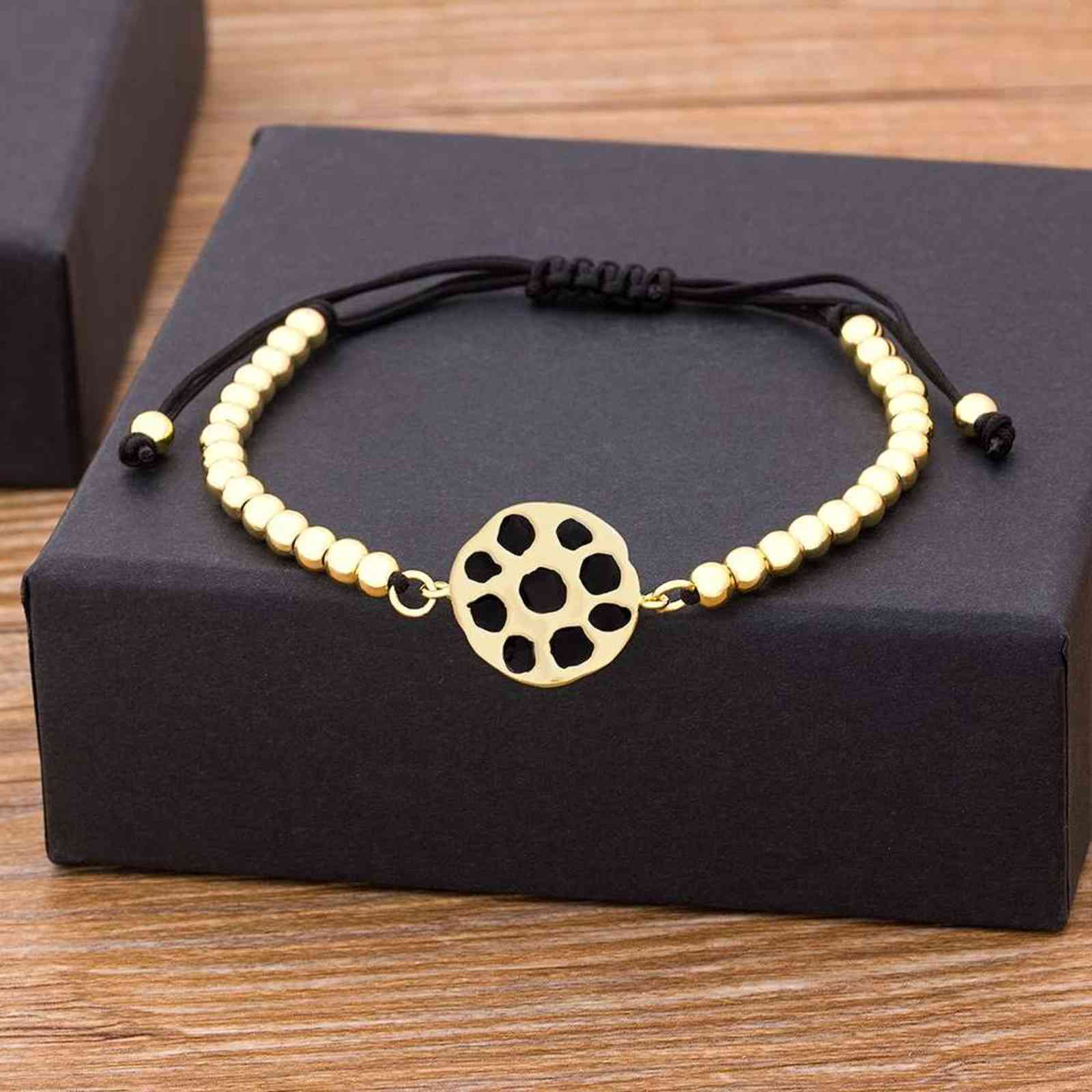 Fashion Copper Cz Braiding Handmade Bead Bracelet Macrame Paved Adjustable Rope Jewelry for Men Women New Year Party Gift
Fashion Copper Cz Braiding Handmade Bead Bracelet Macrame Paved Adjustable Rope Jewelry for Men Women New Year Party Gift