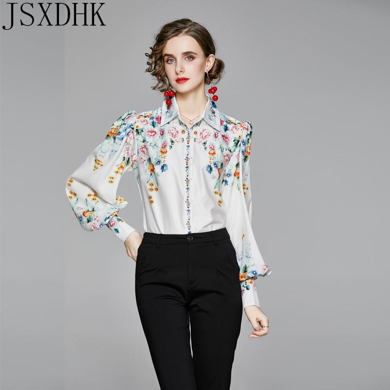 Women's Blouses & Shirts 2021 Autumn Long Sleeve Turn Down Collar Print Women Office Work Lantern Korean Fashion Clothing, White
Women's Blouses & Shirts 2021 Autumn Long Sleeve Turn Down Collar Print Women Office Work Lantern Korean Fashion Clothing, White