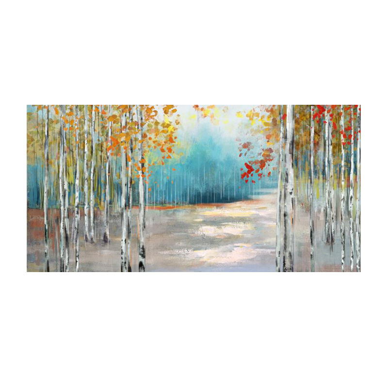 Vintage Home Decor Golden Rich Tree Poster Oil Painting Printed On Canvas Wall Art Pictures For Living Room Decoration Entrance
