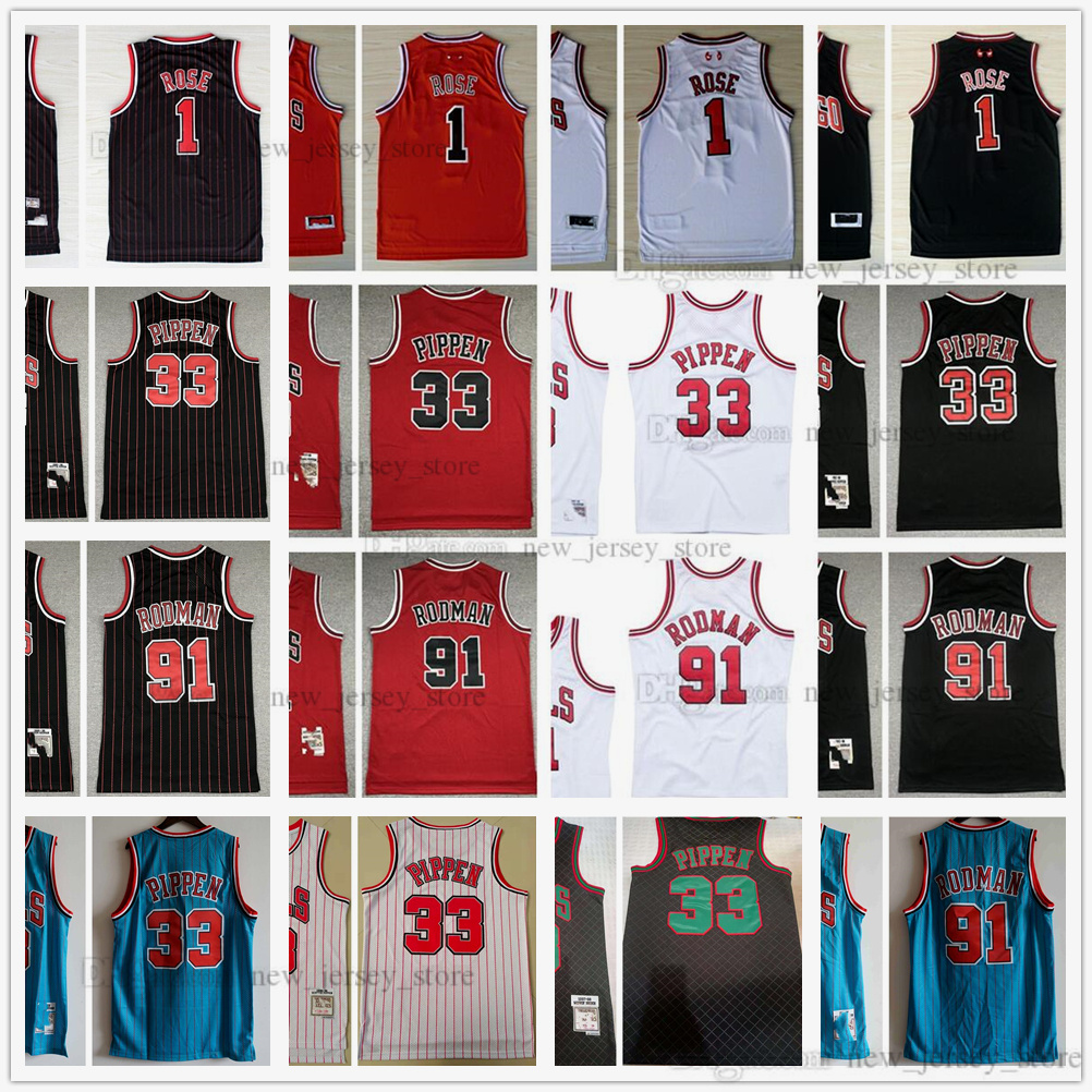 Retro Black Red Derrick Stripe 1 Rose Basketball Jerseys Mitchell and Ness Scottie 33 Pippen Dennis 91 Rodman Jersey White, As picture
Retro Black Red Derrick Stripe 1 Rose Basketball Jerseys Mitchell and Ness Scottie 33 Pippen Dennis 91 Rodman Jersey White, As picture