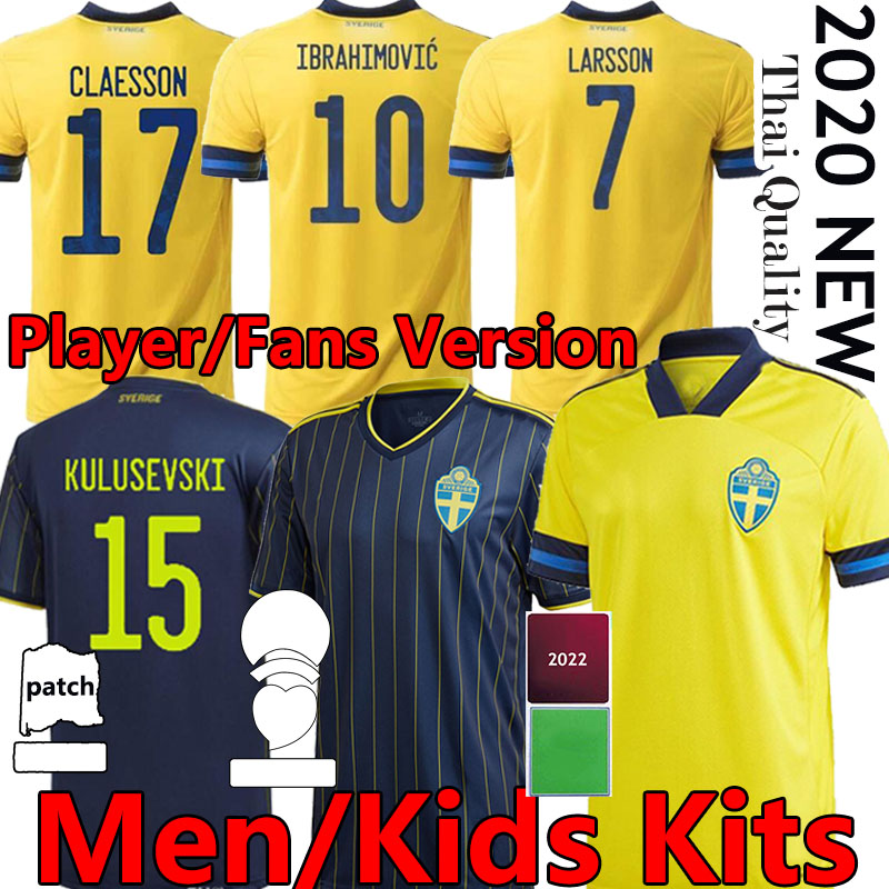 2021 Sweden Soccer Jersey Fans Player version IBRAHIMOVIC KULUSEVSKI BERG FORSBERG LARSSON TANKOVIC ISAK CLAESSON Football shirt men + kids kits uniforms, Black
2021 Sweden Soccer Jersey Fans Player version IBRAHIMOVIC KULUSEVSKI BERG FORSBERG LARSSON TANKOVIC ISAK CLAESSON Football shirt men + kids kits uniforms, Black