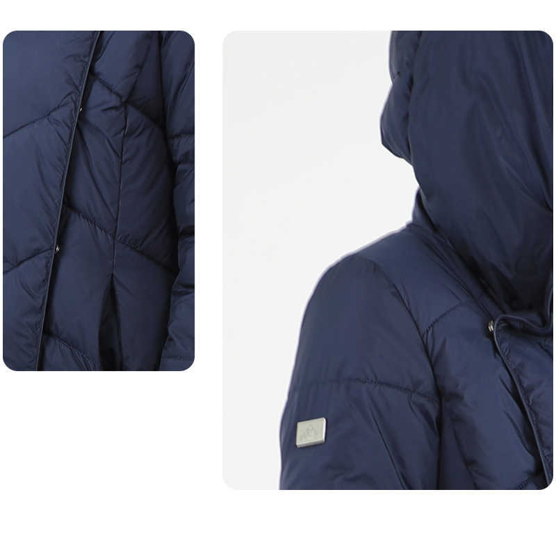 Cotton Women's Down Jacket Long Parka Outwear North With Hood Warm Puffer Quilted Coat Face Female Office Lady 19-120 210823