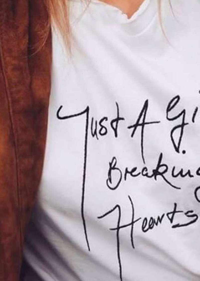 just a womens t shirt girl breaking hearts summer short sleeve letters print teen graphic tees fashion tumblr tshirt, White
just a womens t shirt girl breaking hearts summer short sleeve letters print teen graphic tees fashion tumblr tshirt, White
