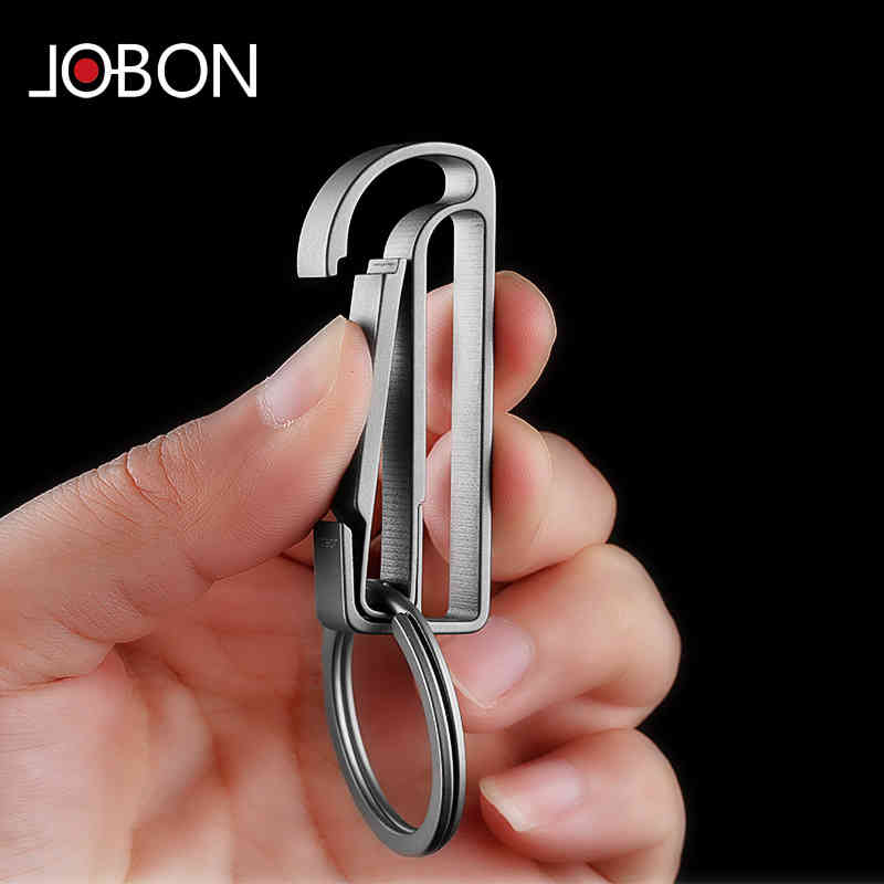 Jobon Zhongbang Waist Hanging Key Chain Men's Titanium Alloy Simple Wearing Belt Fashion Single Buckle Pendant Creativity 6652