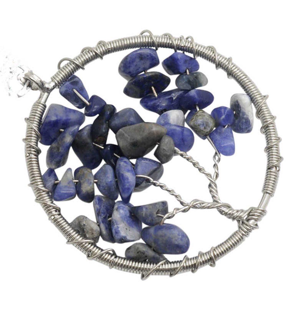 2018 Natural stone Gravel Round Shape gemstone jewelry chip stone beads semi precious stone crystal Keychain pendents necklace for women