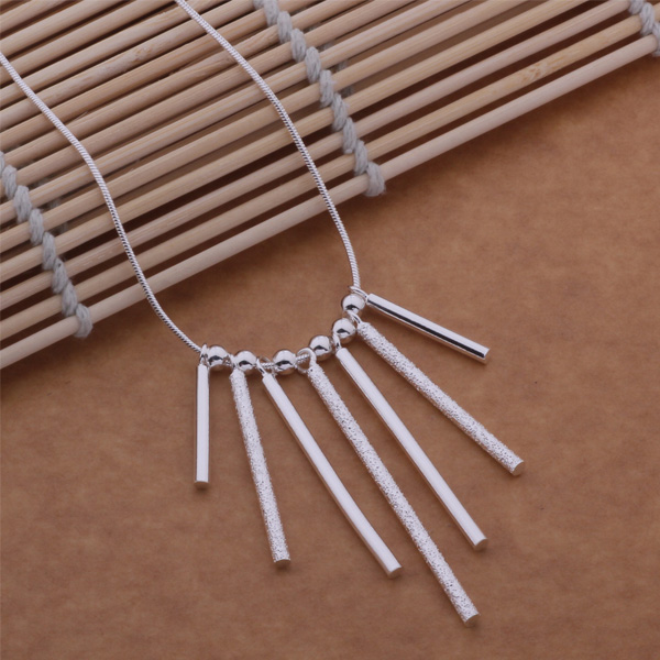 Free Shipping with tracking number Best Most Hot sell Women's Delicate Gift Jewelry 925 Silver 7 strips Necklace