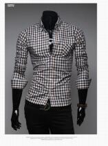 Wholesale- Slim Fit Fashion Male Casual Dress Sobretudo Sociais Vetement Camisa Masculina Social Homme Chemise Hombre Men Shirt S129
