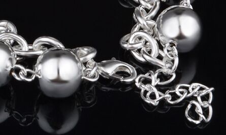 Free Shipping with tracking number Top Sale 925 Silver Bracelet beads Bracelet Silver Jewelry 10Pcs/lot cheap 1566