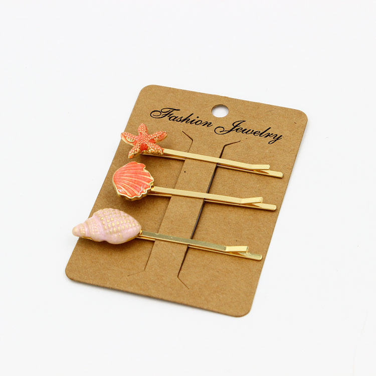 Lovely 3Pcs/set bride wedding hairpin sea shell A set of three hairclips Europe and the United States foreign trade jewelry wholesale brand