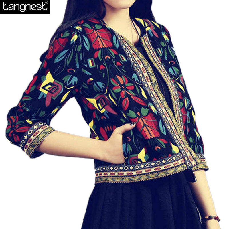 Wholesale- TANGNEST Vintage Short Jacket Women 2017 National Trend Floral Embroidery Autumn Coat Print Casual O-neck Short Jacket WWJ209, As pic
Wholesale- TANGNEST Vintage Short Jacket Women 2017 National Trend Floral Embroidery Autumn Coat Print Casual O-neck Short Jacket WWJ209, As pic
