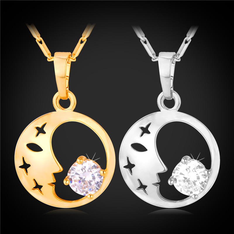 Women's Beauty Face Pendants 2015 New Fashion Jewelry Platinum/18K Gold Plated Cubic Zirconia Pendant Necklace
Women's Beauty Face Pendants 2015 New Fashion Jewelry Platinum/18K Gold Plated Cubic Zirconia Pendant Necklace