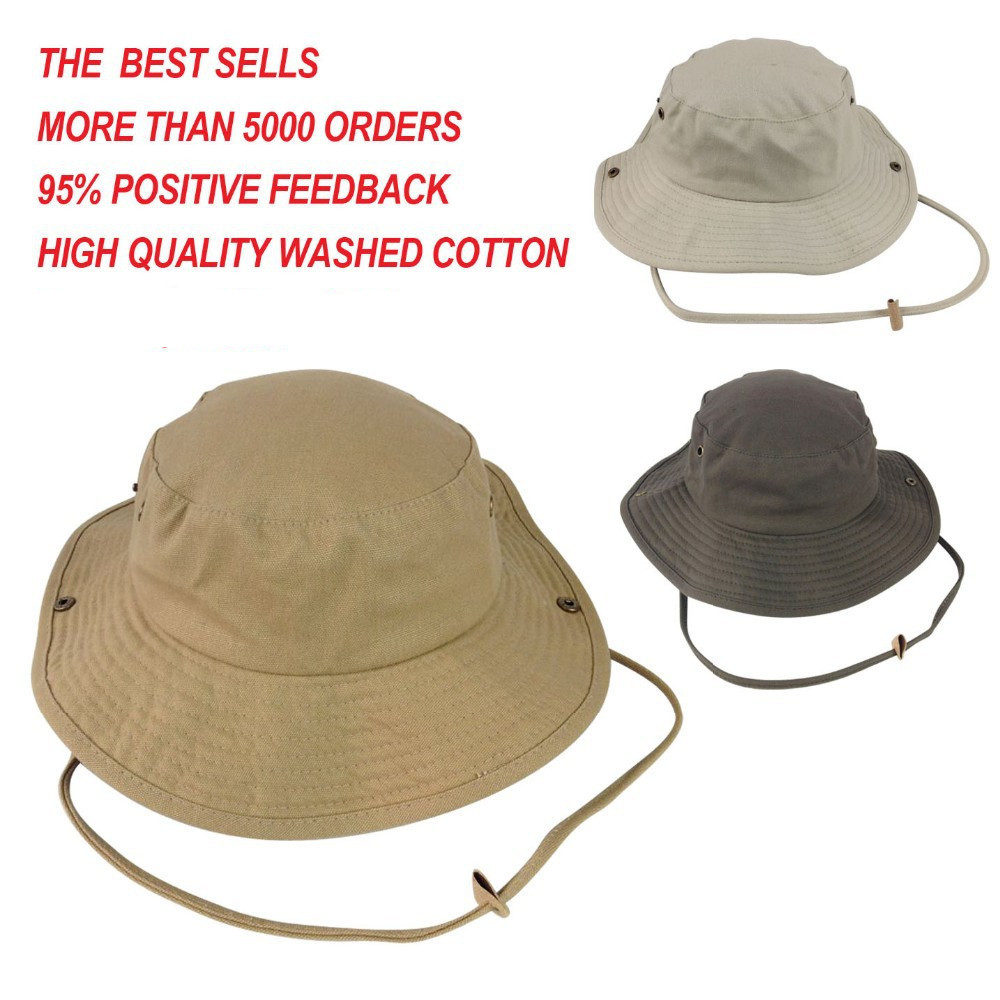 sports bucket hats with string