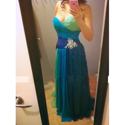 Real Image Colorful Chiffon Prom Dress Crystal Beaded Cross Ruffles Sweetheart A Line Floor Length Long Prom Dresses Under $50 Lace Up Back