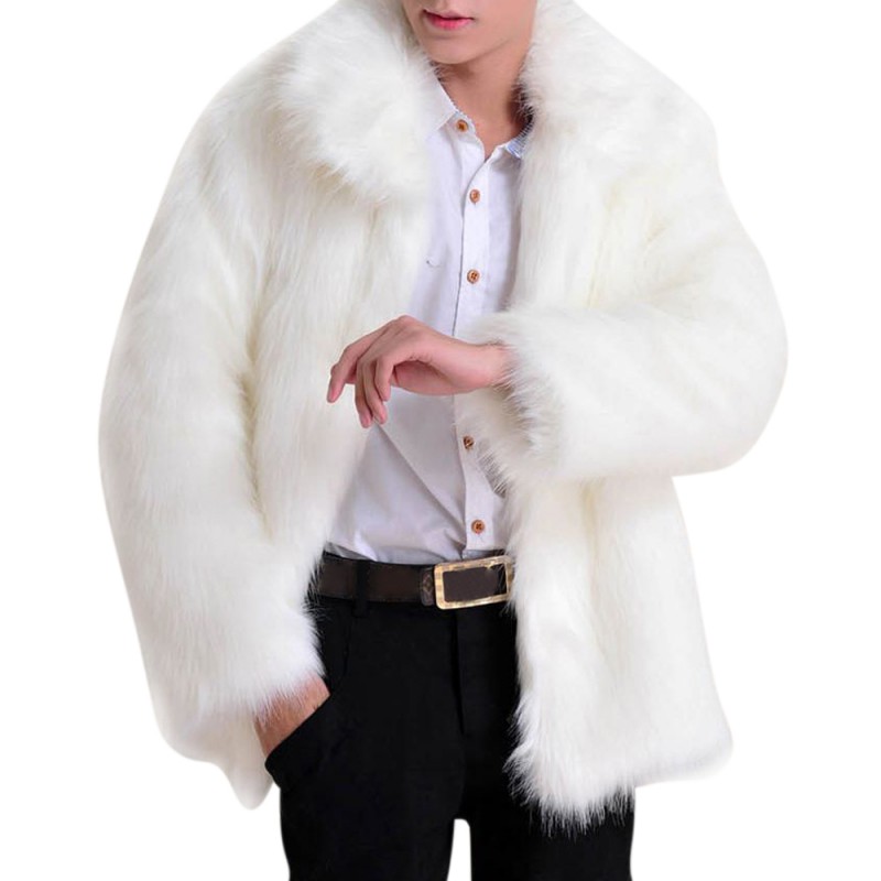 Solid Long Sleeve Artificial Fur Jacket Men's Faux Leather Jacket Parker Fur Coat Features Full Fur Trendy, Black
Solid Long Sleeve Artificial Fur Jacket Men's Faux Leather Jacket Parker Fur Coat Features Full Fur Trendy, Black