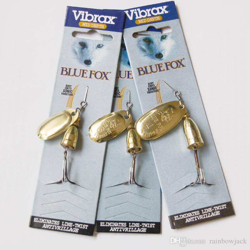Blue FOXSPPINNER Metal Jigs Spinnerbaits Fishing Lure 6 Size 3 Colors Freshwater Spinner Bionic bait Fishing Hook