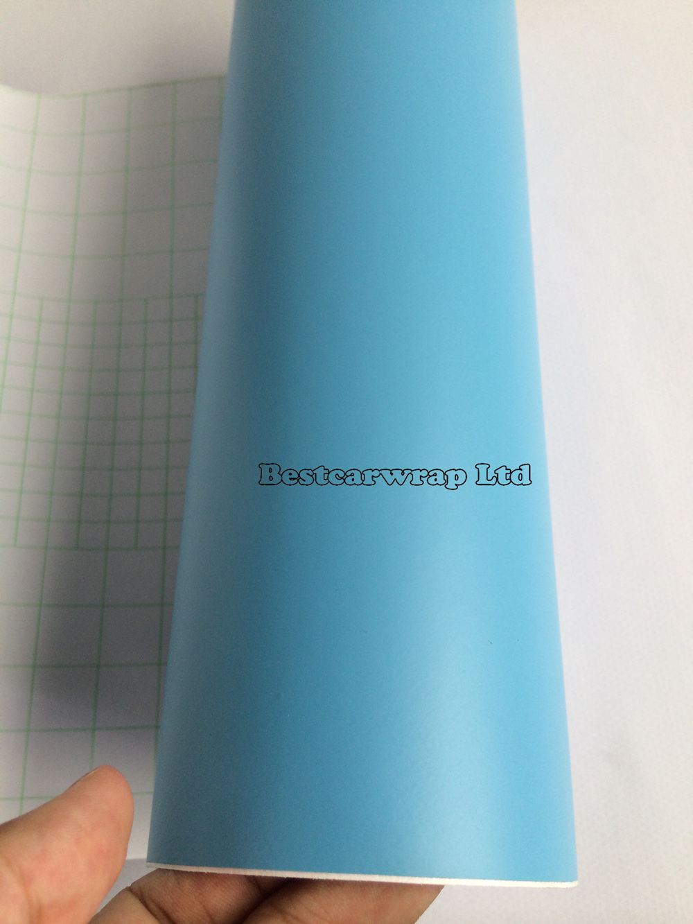 Baby blue Matte Vinyl wrap Film For Vehicle Car wrap light sky blue matt Car Wrap Film with air release 1.52x30m/Roll
