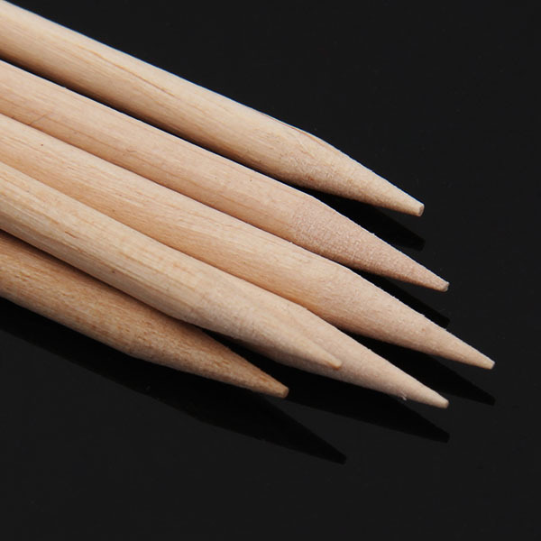 Wholesale-Hot Sale 100x ORANGE WOOD CUTICLE STICKS HOOF PUSHER NAIL TOOL MANICURE PEDICURE NAIL ART