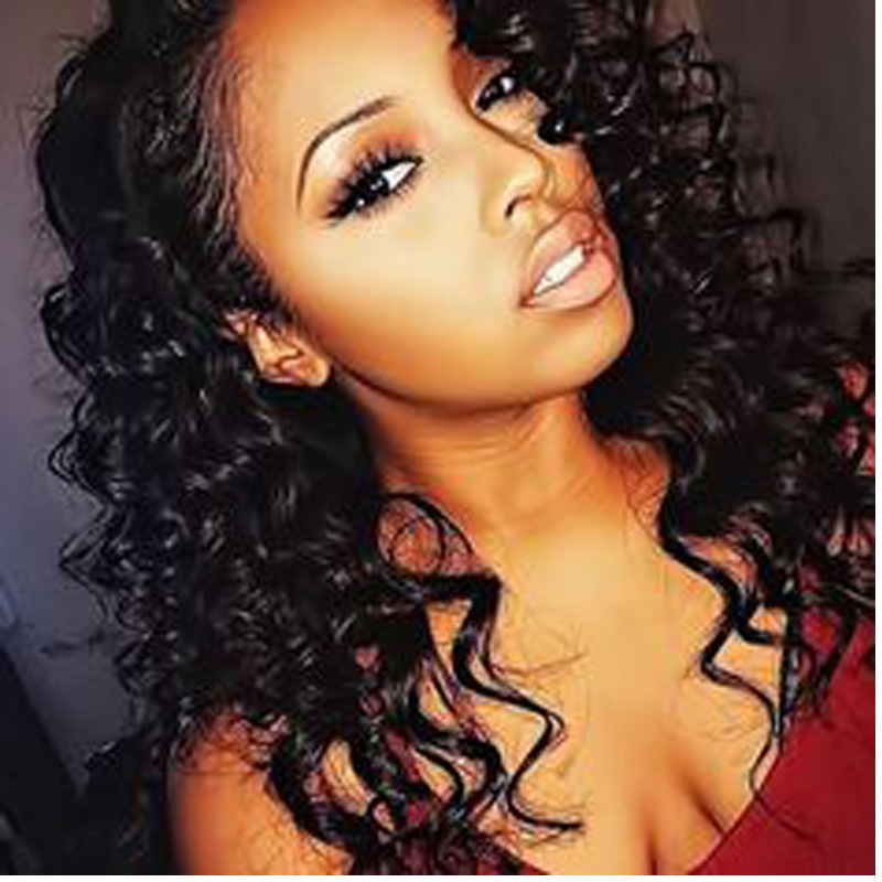 Brazilian Virgin Hair Glueless Lace Front Wigs For Black Women Human Hair Curly Medium Cap Natural Color Bellahair