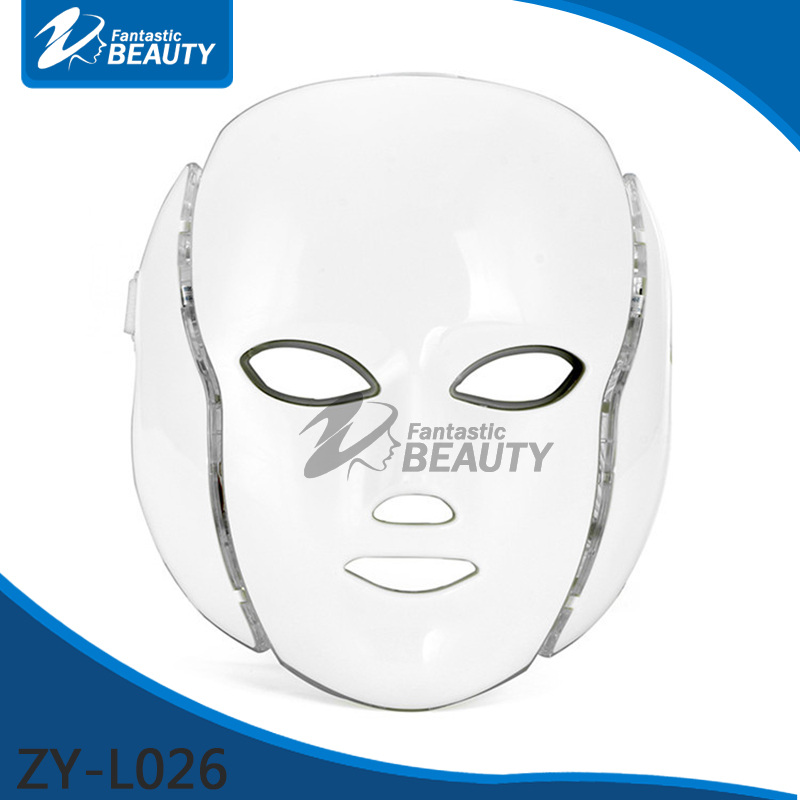 PDT 7 LED Light Therapy Face Beauty Machine LED Facial Neck Mask With Microcurrent for Skin Whitening Device