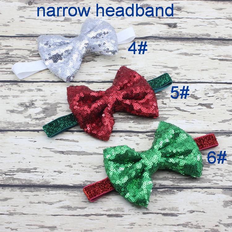 Girl baby Christmas hair accessory Sequins bowknot Head wrap Headwrap Elastic head band Turban Twist Hairband Vintage hair band FD6566