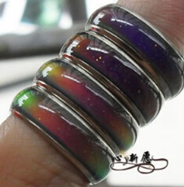 100pcs fashion mood ring with box changing colors stainless steel mix size 16 17 18 19 20 your temperature reveal your inner emotion от DHgate WW