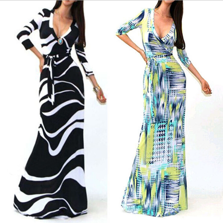 2015 Fashion New Maxi Dresses for Womens Summer Party Evening dress Clothes V-Neck Sexy Floral Printed Dresses Women Casual dresses xl, Black;gray
2015 Fashion New Maxi Dresses for Womens Summer Party Evening dress Clothes V-Neck Sexy Floral Printed Dresses Women Casual dresses xl, Black;gray