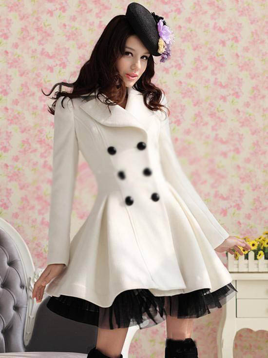 Fashion Women Coats gorgeous autumn big swing lace dress elegant double-breasted wool slim jacket, Black
Fashion Women Coats gorgeous autumn big swing lace dress elegant double-breasted wool slim jacket, Black