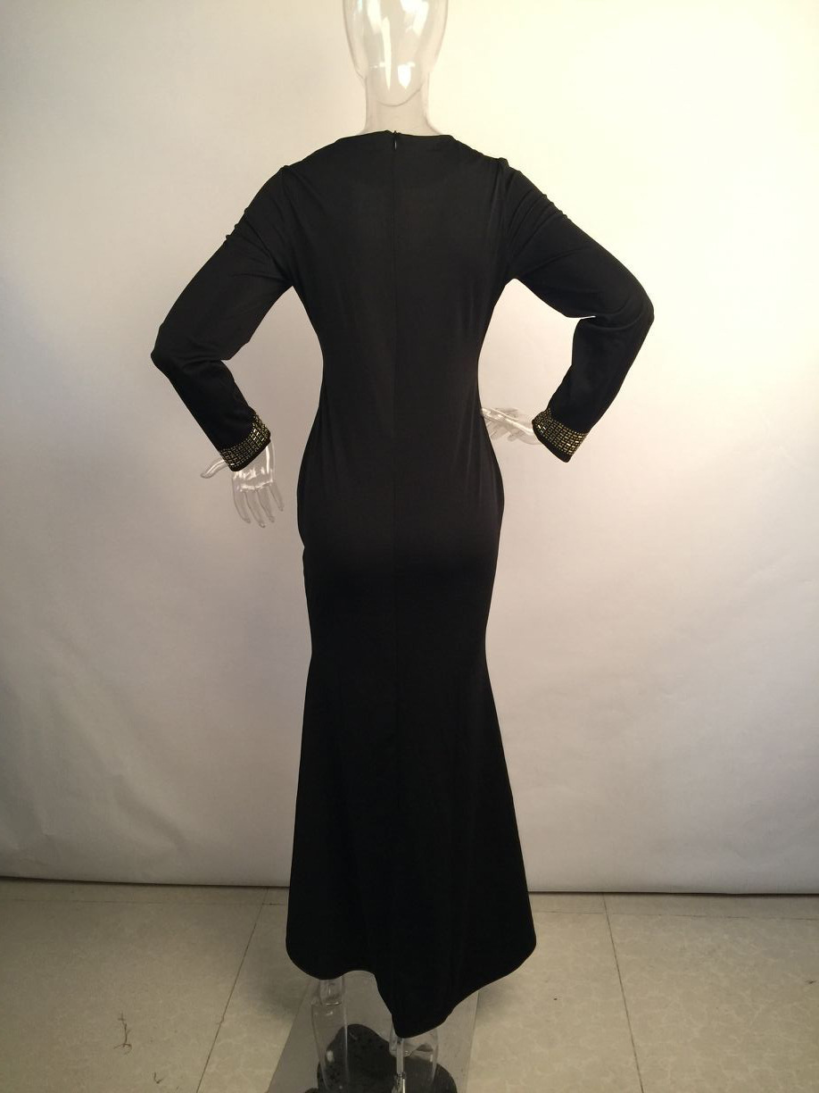 VAZN 2017 New Fashion High Quality Bandage Dress Full Sleeve Maxi Sleeve Maxi Long Dress V-Neck Sexy Print Dresses AM203 q1118