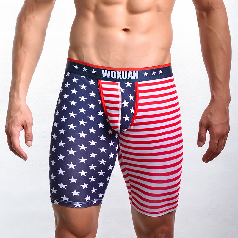 Fashion Men' Underpants American Flag Printed Tight Knee Length Shorts Long Boxers Funny Lounge Underwear Pants Beachwear K011-9, Red
Fashion Men' Underpants American Flag Printed Tight Knee Length Shorts Long Boxers Funny Lounge Underwear Pants Beachwear K011-9, Red