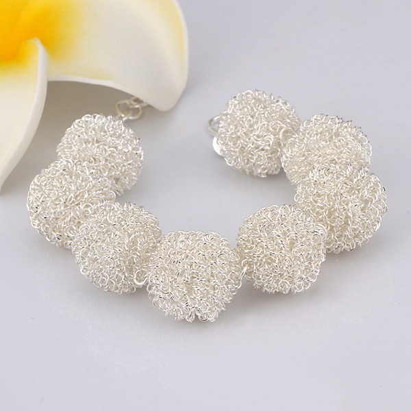 Hot sale christmas gift 925 silver Tennis Bracelet DFMCH345,Brand new fashion 925 sterling silver plated Chain link bracelets high grade