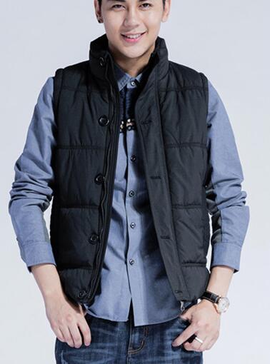 Wholesale- autumn winter hot vest for men casual slim mens sleeveless jacket male vest black/khaki