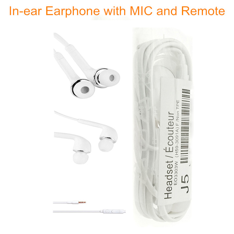 Headphones 3.5mm J5 In-Ear Earphone with Mic Remote Control Stereo Headset with Logo for Samsung Galaxy S7 S6 S5 S4 Sports Music 100pcs
Headphones 3.5mm J5 In-Ear Earphone with Mic Remote Control Stereo Headset with Logo for Samsung Galaxy S7 S6 S5 S4 Sports Music 100pcs