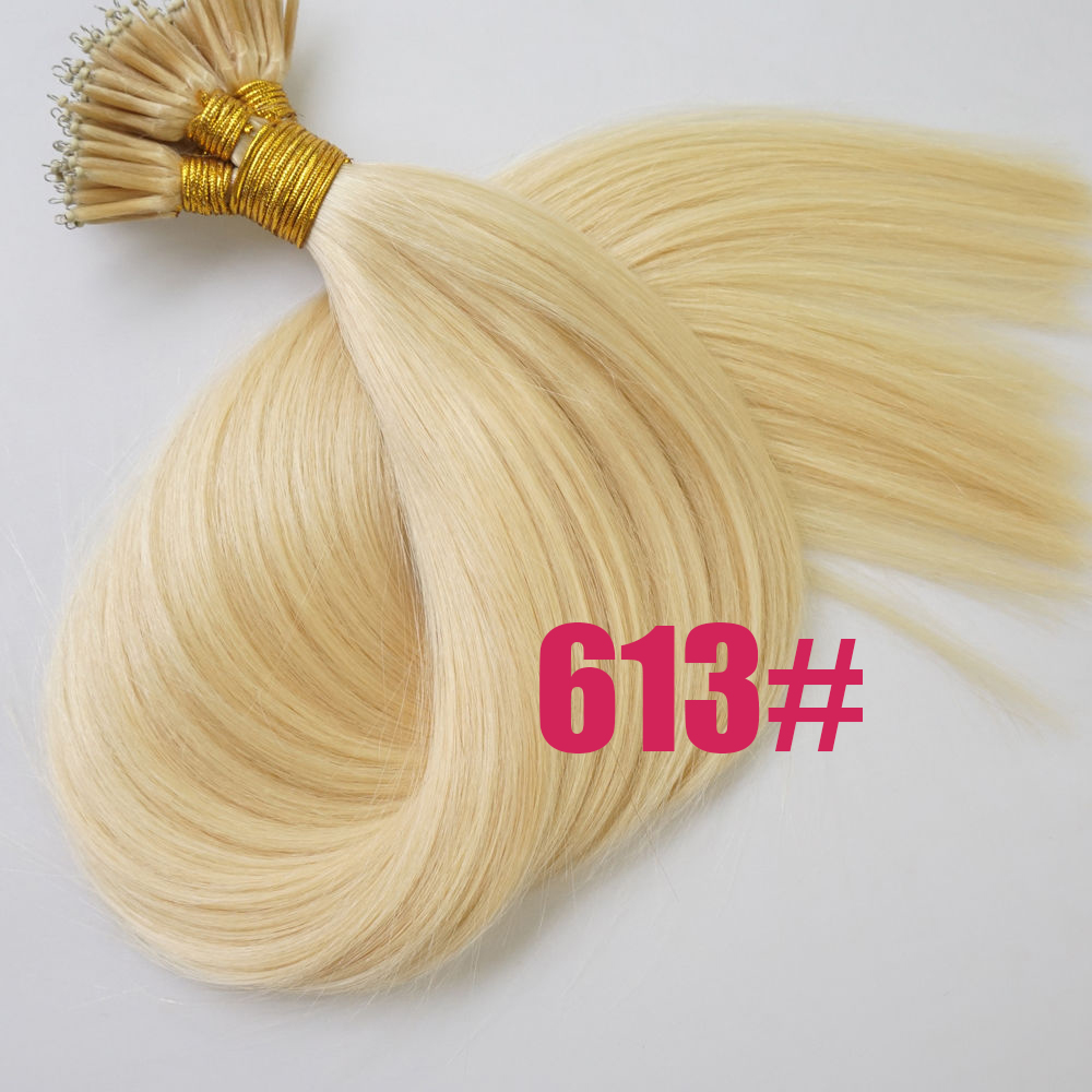 16inch24inch nano ring human hair extensions 80g pack 0 8g s 200s lot color 613 nano tip indian remy hair nano rings hair